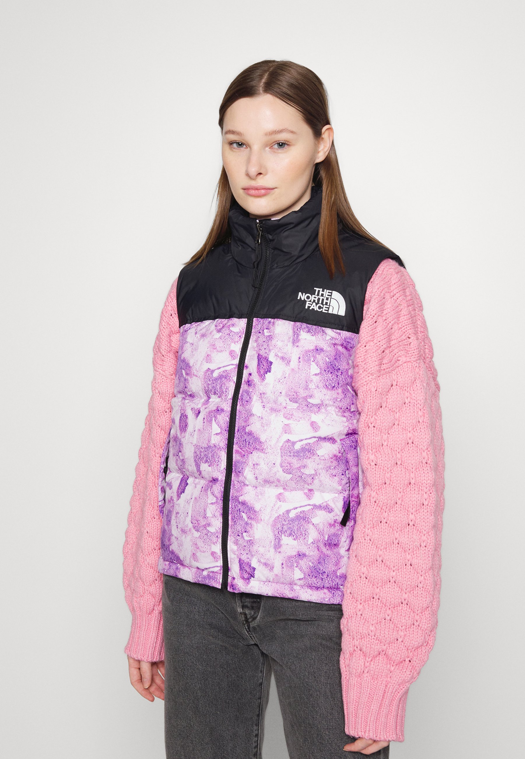 Lila north face weste Clearance